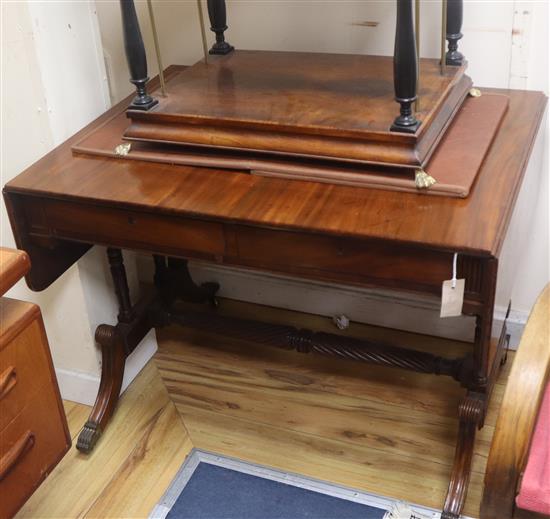 A Regency mahogany sofa table W.94cm